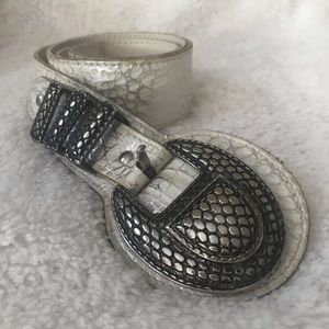 ZIBO women’s leather belt snakeskin detail size S